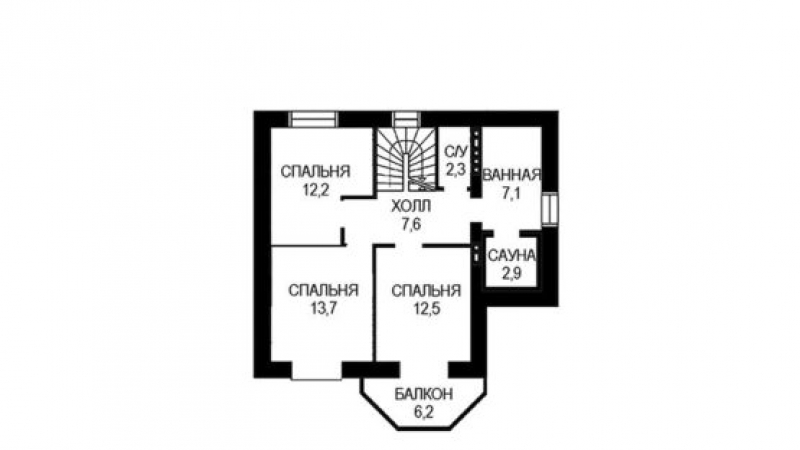 Проект дома из кирпича ПК125