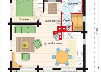 Проект дома из бревна ПБР-002